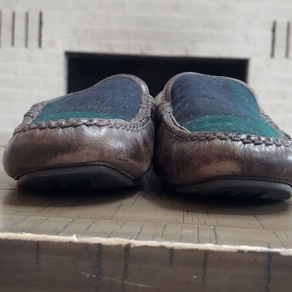 Peter Millar Shetland Leather & Tartan Wool Driving Loafer Sz 8.5 - Picture 4 of 13